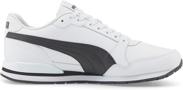 PUMA Unisex St Runner L Low-Top 44.5 EU Puma White Puma Black, 44.5 EU Puma White Puma Black