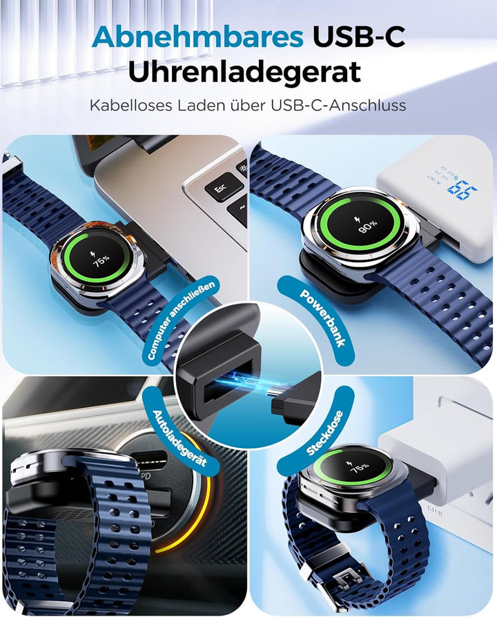 EGV Induktive Ladestation für Samsung – 3-in-1 Wireless Charger kompatibel mit Galaxy S26 Ultra/S25/