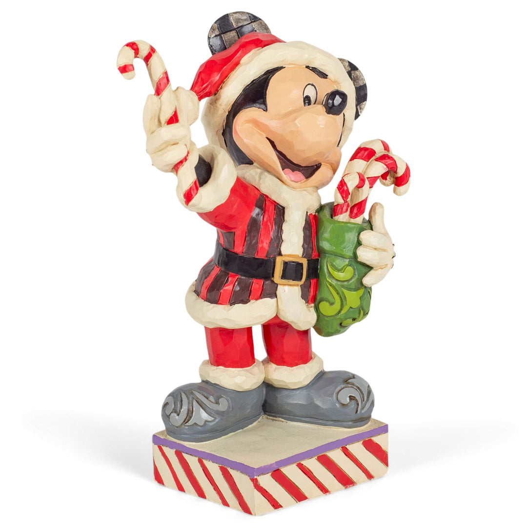 Disney Traditions Mickey Mouse with Candy Canes Figurine