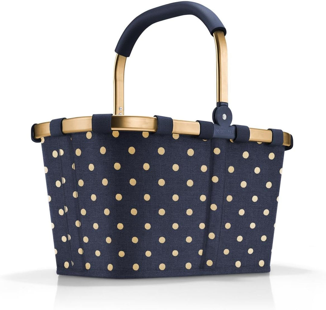 reisenthel carrybag frame metallic dots blue – Stabiler Einkaufskorb mit viel Stauraum und praktisch
