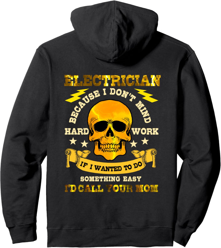 Elektriker Geschenke Design auf der Rückseite Pullover Hoodie