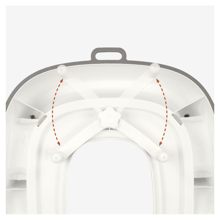 hauck Toilet Baby Seat, Grau - Universeller Toilettensitz für Kinder ab 18 Monaten, Einfache Befesti