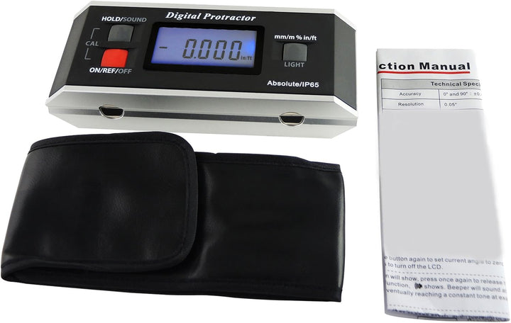 Winkelsucher Ebene Protractor Inclinometer Magnetic V-Groove 0~360 Grad mit Hintergrundbeleuchtung D