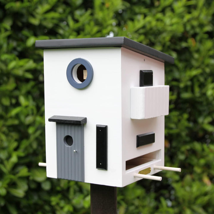 Wildlife Garden WG108 Multiholk Bauhaus - Der Kombinierte Vogelfutterhaus und Nistkasten/Vogelhaus a