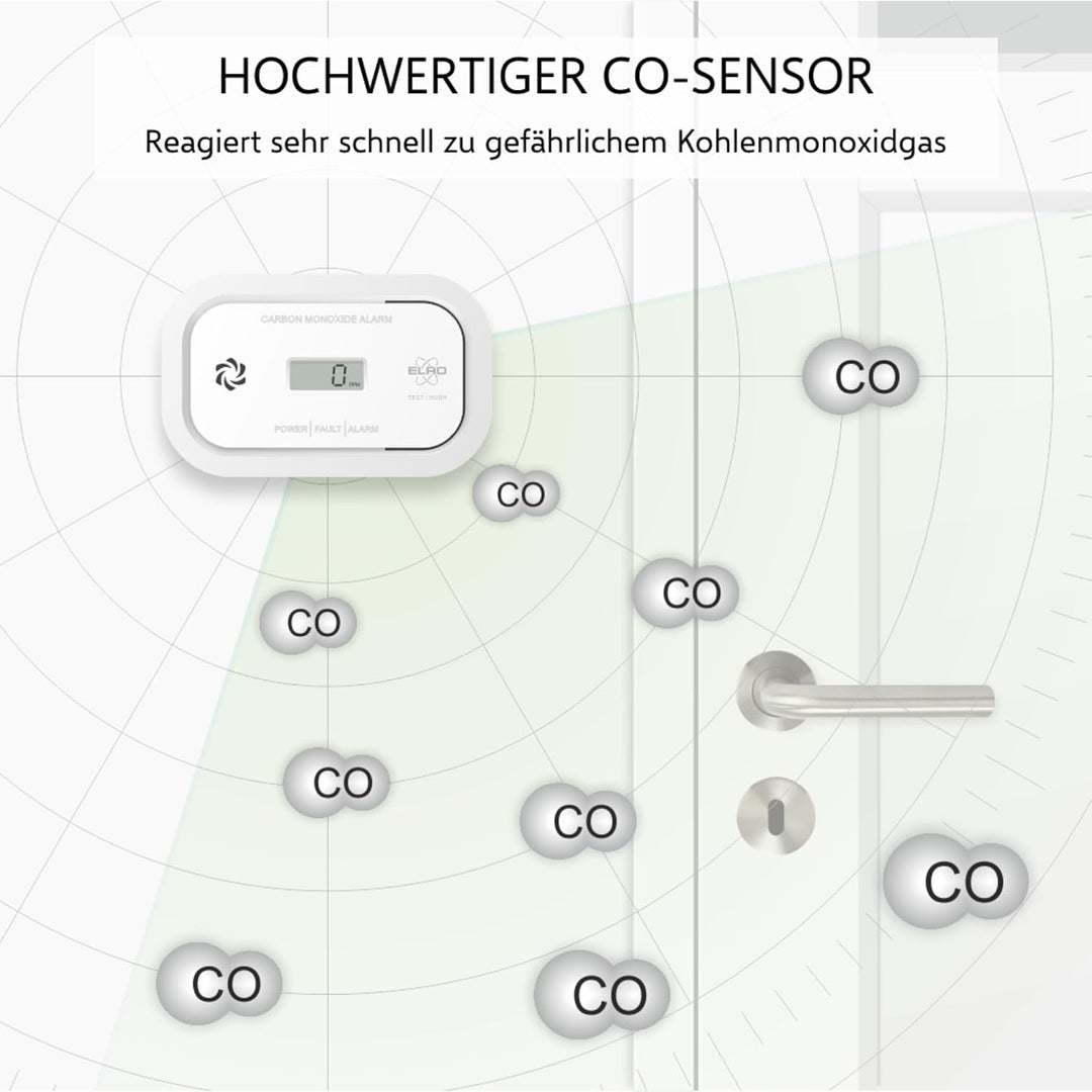 ELRO FC5003 Kohlenmonoxidmelder - 10-Jahres-Sensor - mit Display