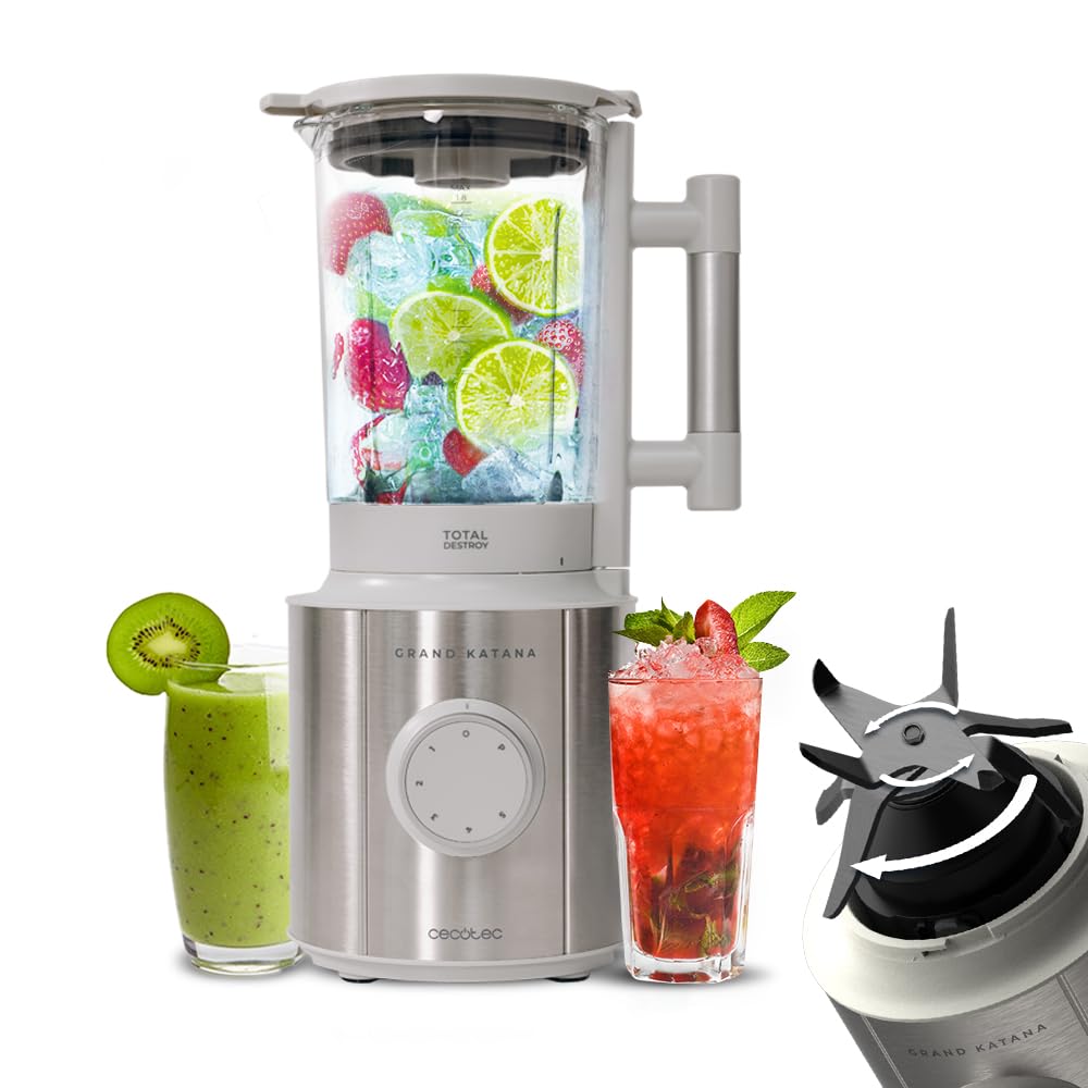 Cecotec Standmixer Grand Katana 2700MAX Total Destroy W. Maximalleistung 2700W, Gegenläufige Technol