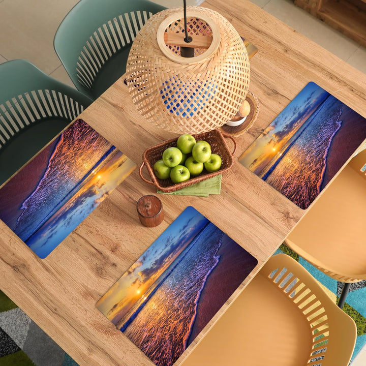 KitchenYeah© Platzsets Abwaschbar 6-Teilig 45x30 cm Tischsets Platzdeckchen Platzset Unterlage Tisch