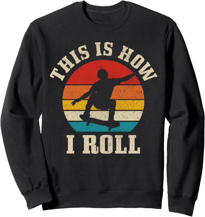 Skateboard Vintage Skating Skater Geschenk Sweatshirt