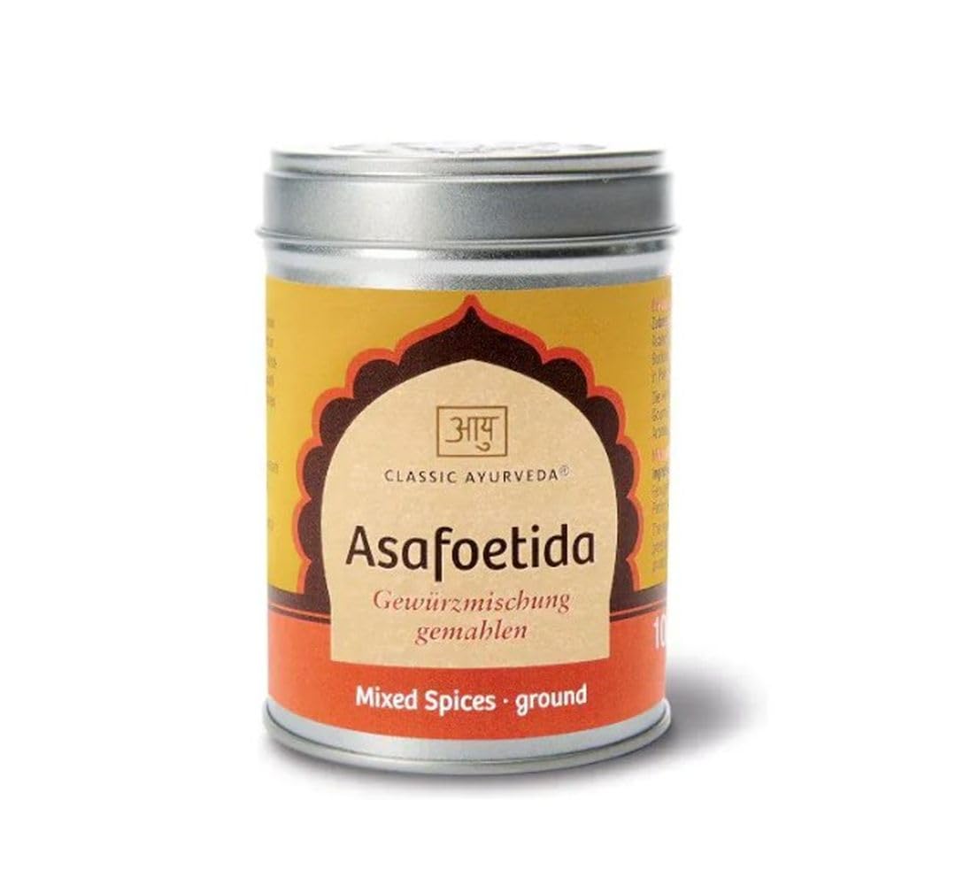 Classic Ayurveda Asafoetida Gewürz - 100 g - Asant, Hing – der perfekte Knoblauchersatz, Gewürzmisch