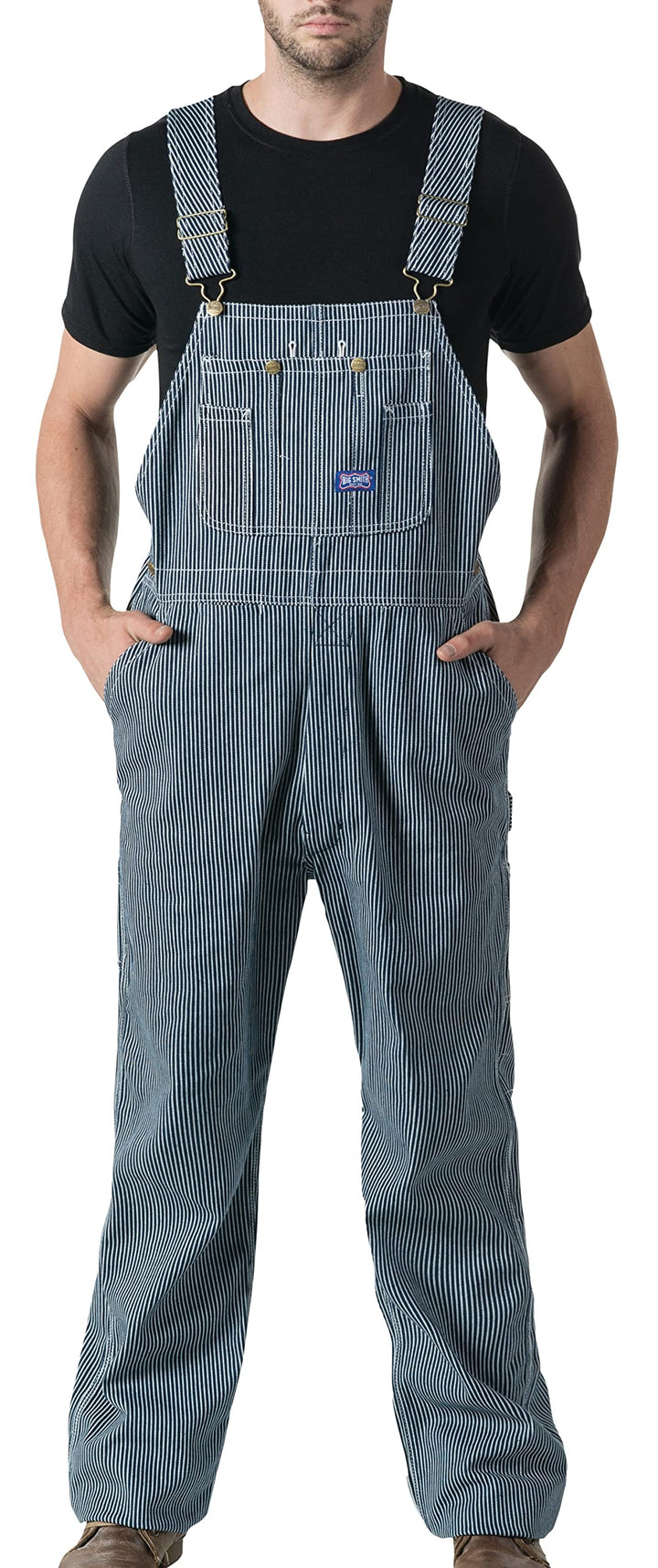 Walls Herren Big Smith Stripe Latzoverall Overalls, Hickory-Streifen, 30W x 32L