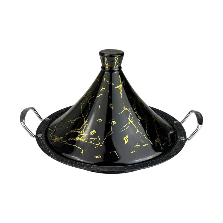 Royal Swiss Tajine 38 cm – Edelstahl mit Keramikdeckel & Dampfventil, Induktion & Alle Herdarten, En