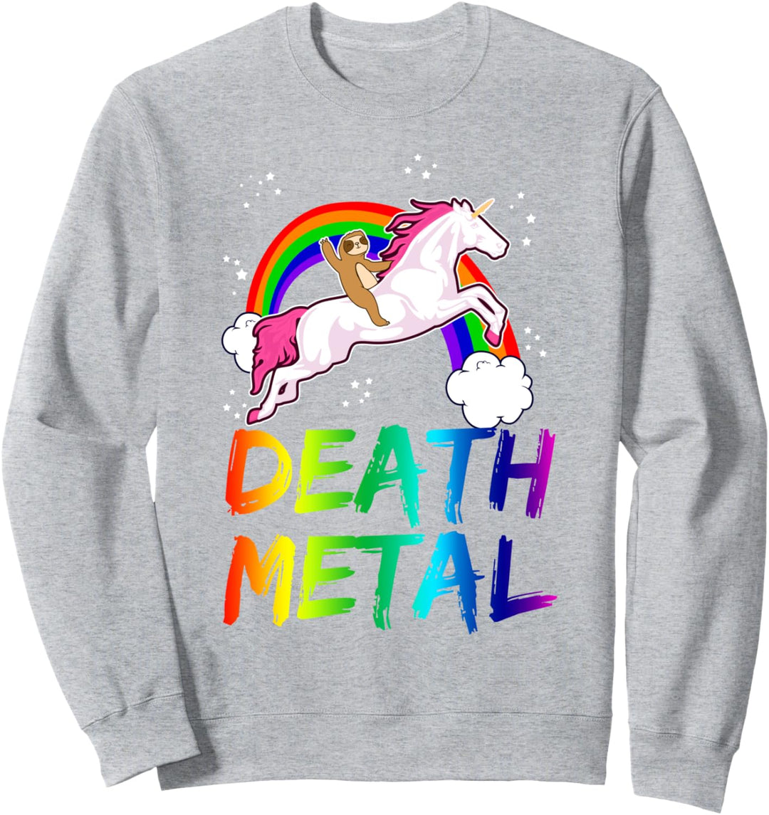 Death Metal Musik Einhorn Faultier Sweatshirt