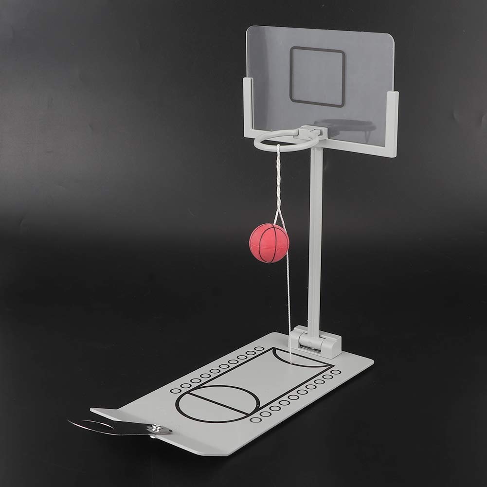 Mini Tisch Basketball, Tischbasketball aus Metall Schreibtisch Spielzeug Zusammenklappbarer Tischkor