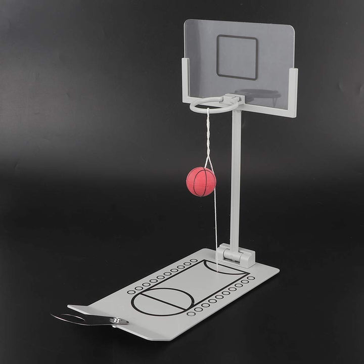 Mini Tisch Basketball, Tischbasketball aus Metall Schreibtisch Spielzeug Zusammenklappbarer Tischkor