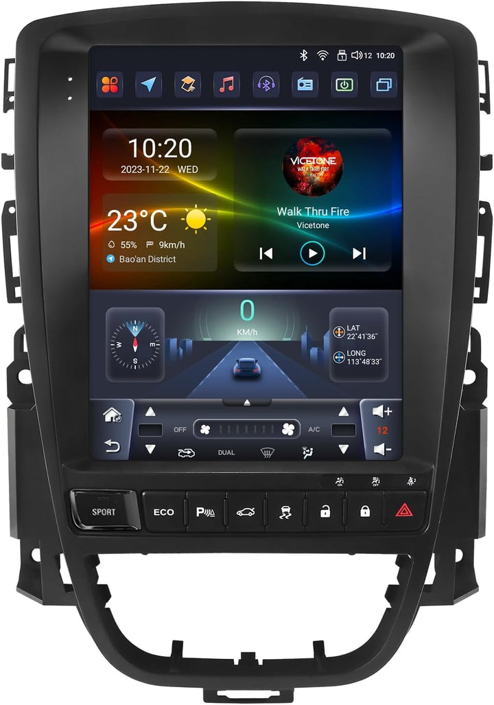 Android 13 Autoradio 9.7 Zoll Touchscreen 8-Kern Für Opel Astra J/Vauxhall Buick Verano 2009-2015 Wi