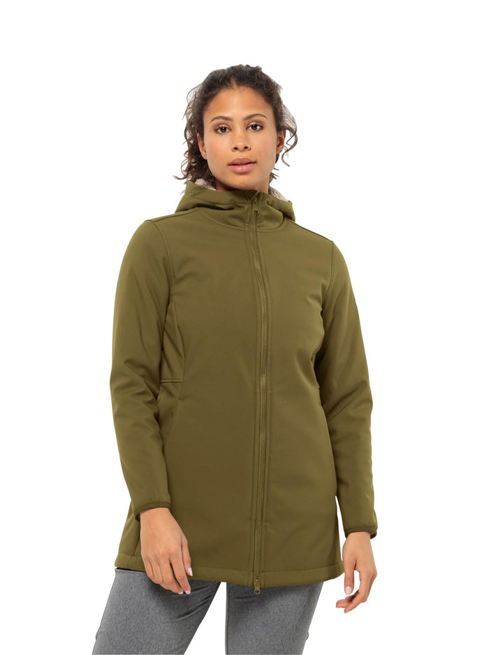 Jack Wolfskin Damen Windland Coat W Softshellmantel S cottage, S cottage