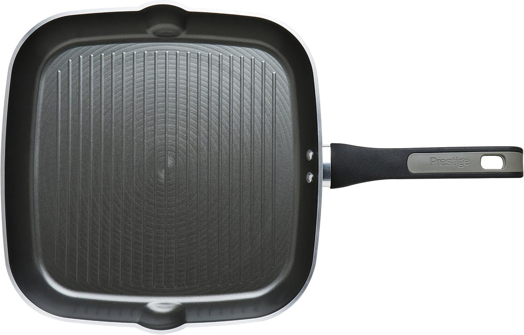 Prestige Duraforge Induktions-Aluminium-Grillpfanne, Schwarz 28 cm Grill, 28 cm Grill