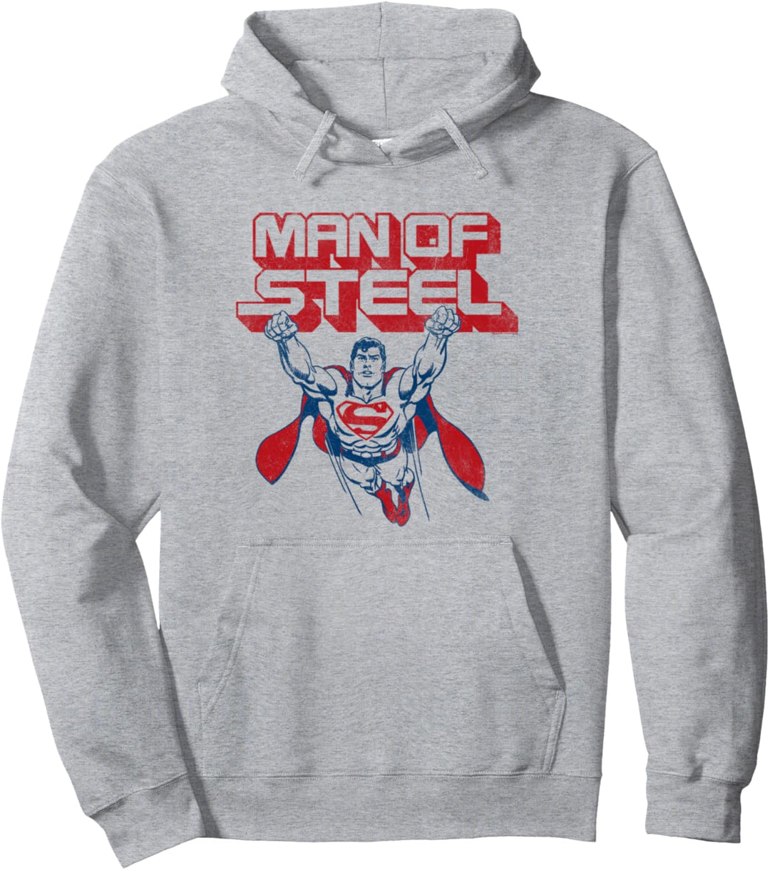 Superman Steel Retro Pullover Hoodie