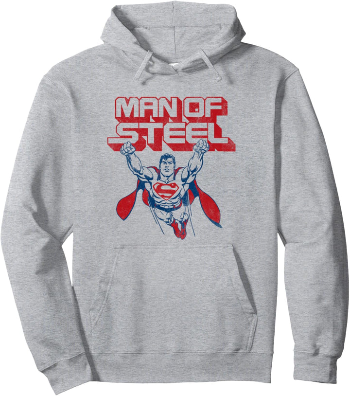 Superman Steel Retro Pullover Hoodie