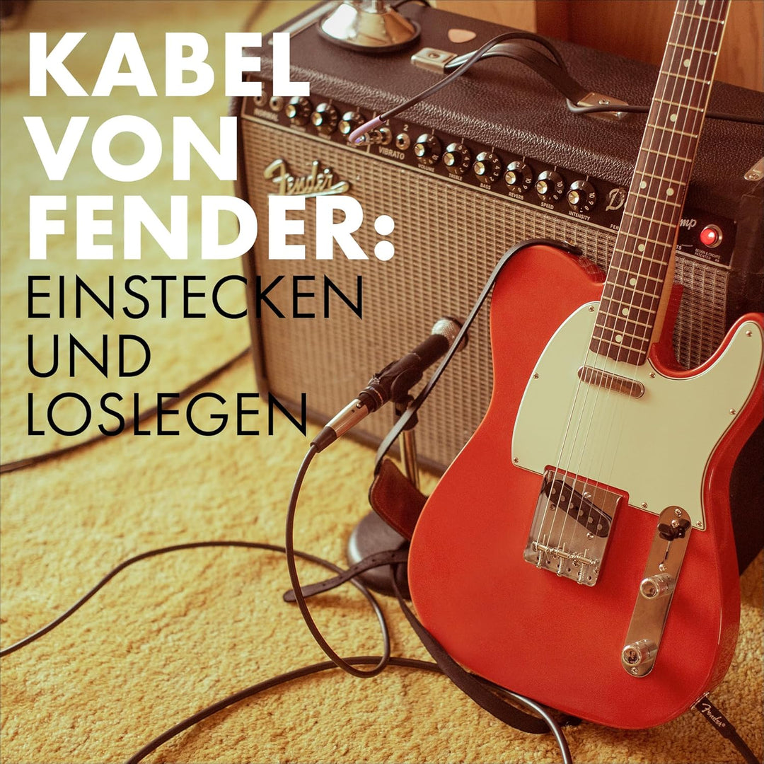 Fender Professional Series Gitarrenkabel, Hochwertiges Instrumentenkabel für E-Gitarre, Bass und Stu