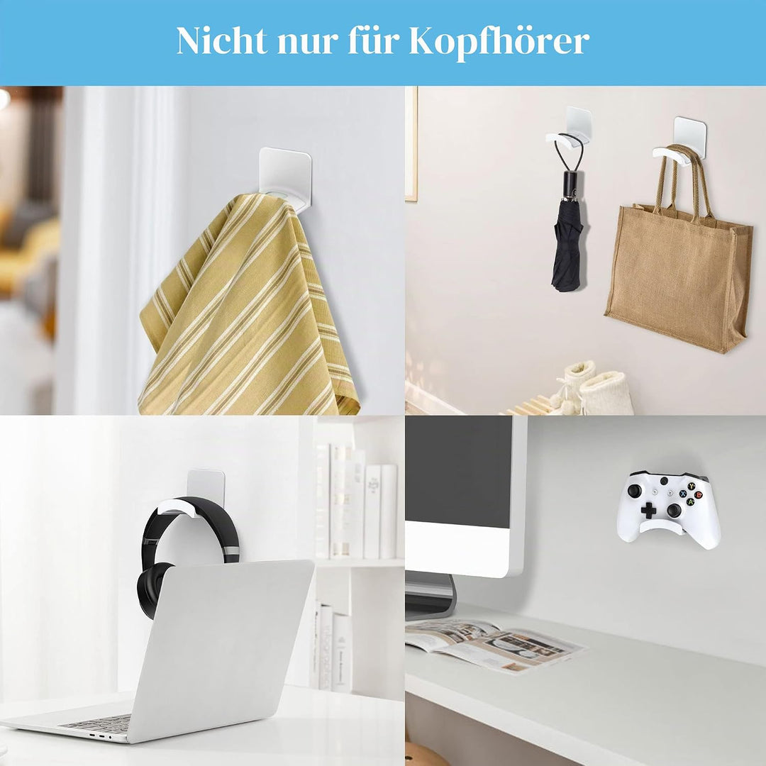Cozycase Universal Kopfhörer Halter mit starkem Klebeband Premium Headset Halterung Wandhalterung TP