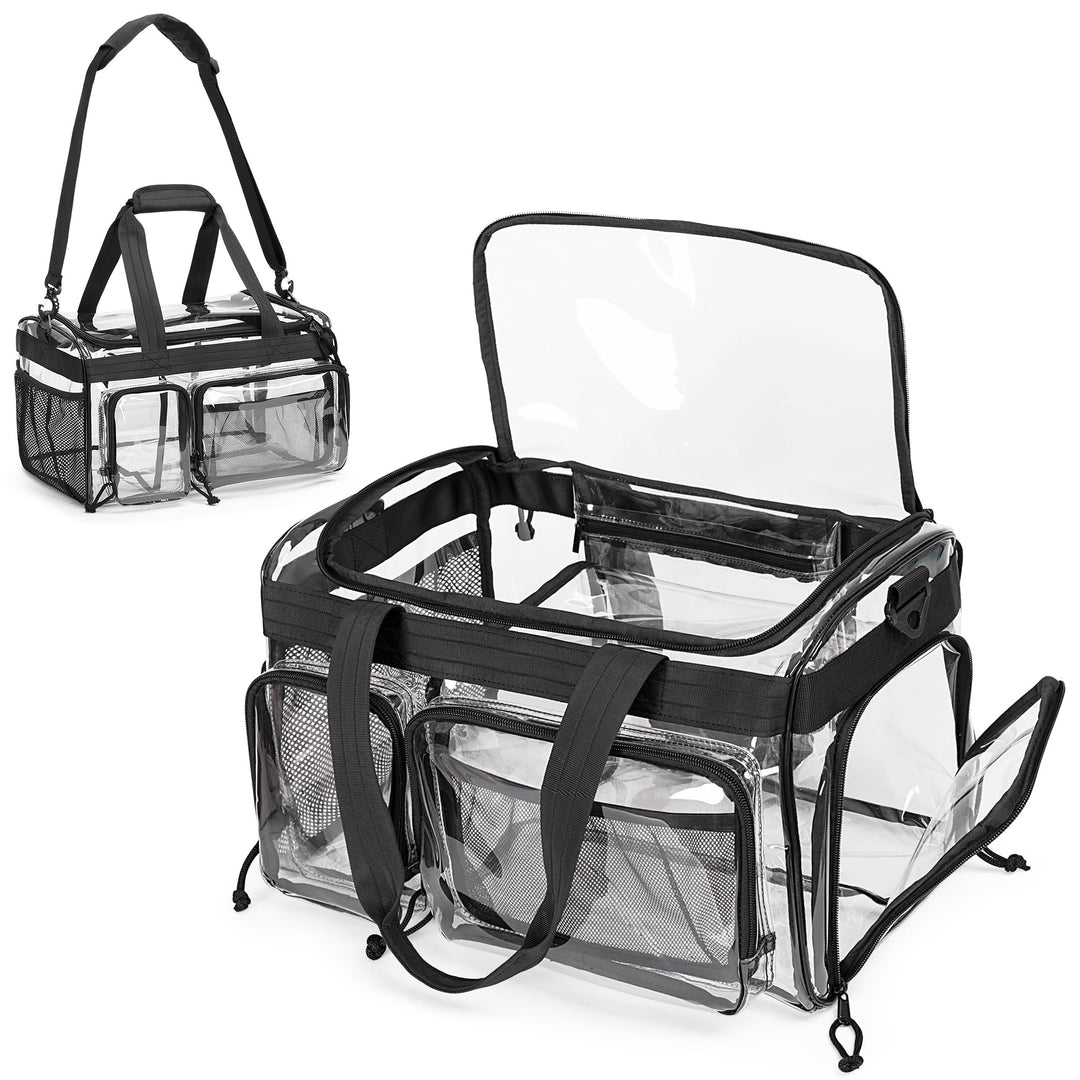 Yarwo Grosse Transparente Strandtasche Clear Bag für Concert, Konzert | Mit PVC Wasserdichtem Materi