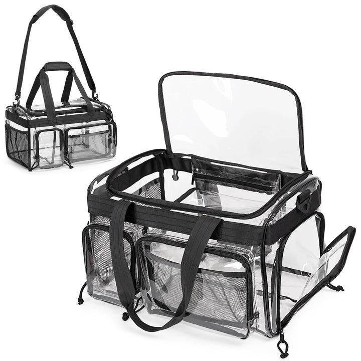 Yarwo Grosse Transparente Strandtasche Clear Bag für Concert, Konzert | Mit PVC Wasserdichtem Materi