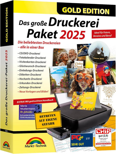 Das grosse Druckerei Paket 2024 - Einladungen, Glückwunsch Karten, Etiketten, CD-DVD Labels, Visiten
