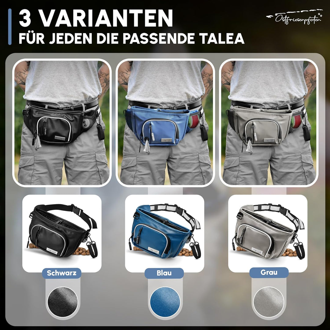 Ostfriesenpfoten® Leckerli-Bauchtasche 'Talea' für Hunde aus Kunstleder mit Einhandmagnetverschluss