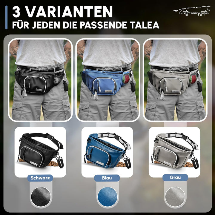 Leckerli-Bauchtasche 'Talea' für Hunde aus Kunstleder mit Einhandmagnetverschluss - Leckerlibeutel i