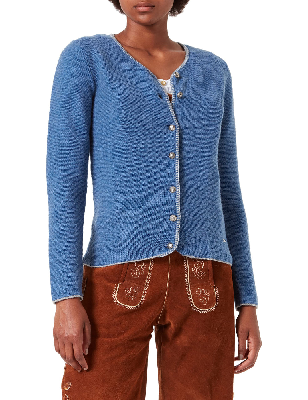 Stockerpoint Damen Trachtenstrickjacke, Enzian