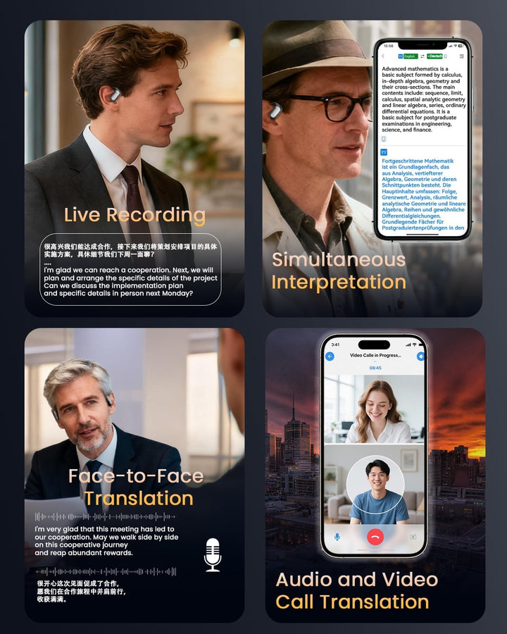 SANOTO KI Übersetzer kopfhörer, 168 Sprachen Kopfhörer Übersetzer Echtzeit, Translator Earbuds, Über