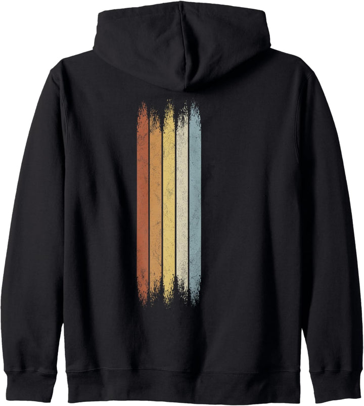 Oldschool Vintage Style Streifen | Retro Kapuzenjacke