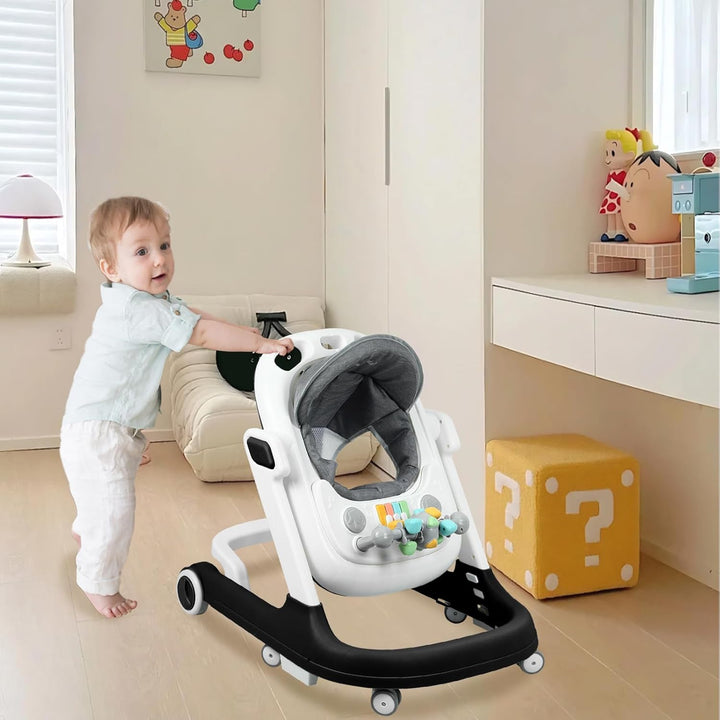 Lauflernhilfe für Babys, 2-in-1, mit abnehmbarem musikalischen Aktivitätstablett, Lauflernhilfe für