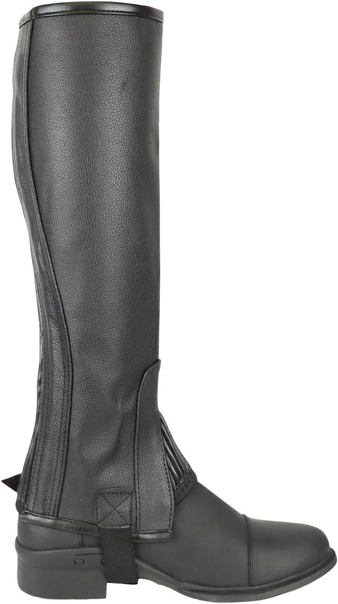 AK Thunder Reithalbchaps aus Leder Schwarz XXXL, 3XL Schwarz