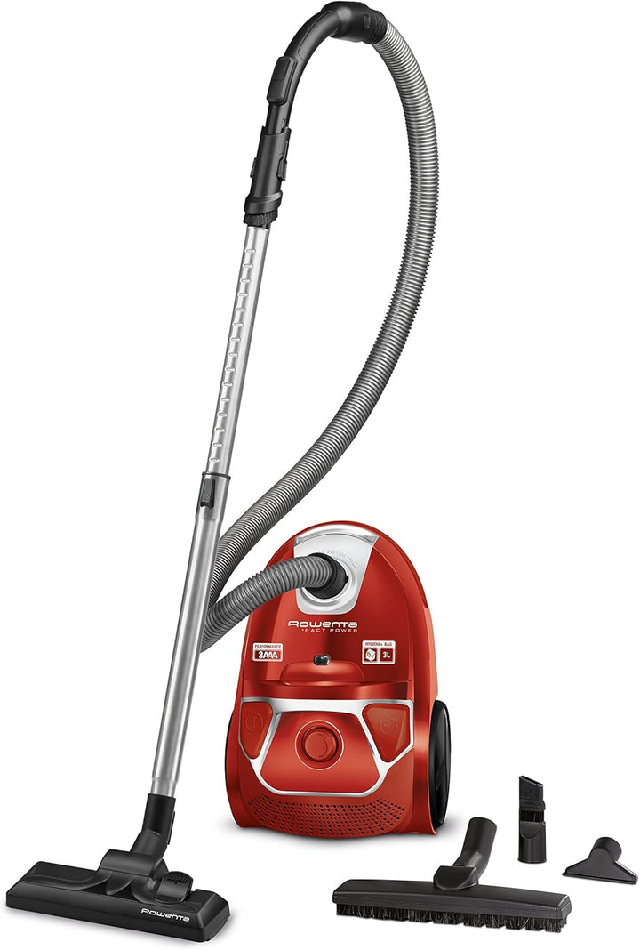 Rowenta RO3953 Compact Power Staubsauger | mit Beutel | 750 Watt | Staubvolumen: 3 Liter | 2-in-1-Fu