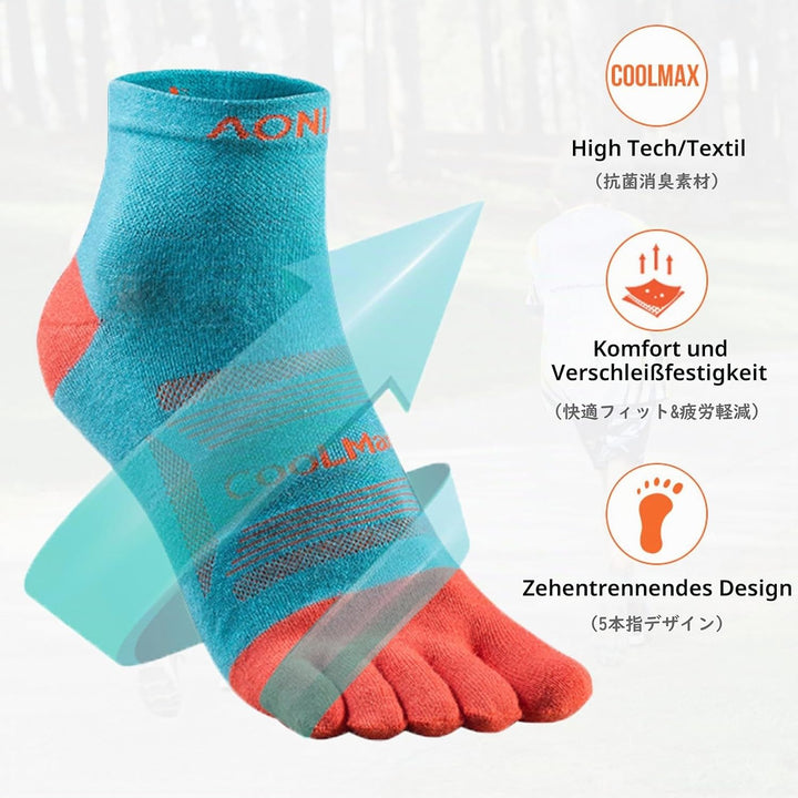 TRIWONDER Zehensocken für Herren, Damen, Adult Socken, Atmungsaktiv Sportsocken, Fünf Finger Socken