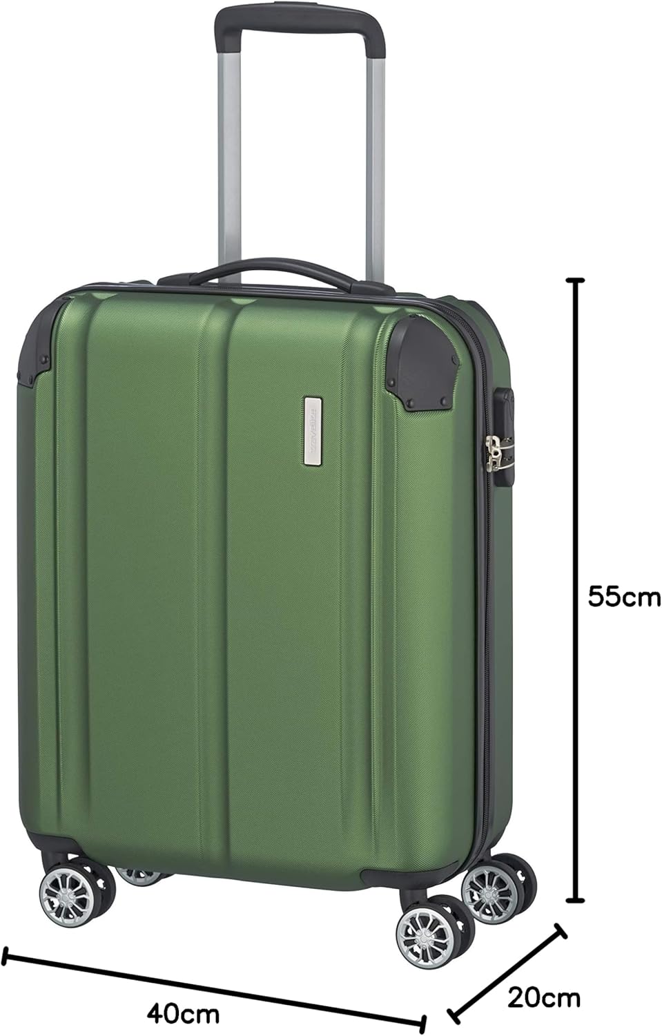 Travelite 4-Rad Handgepäck Koffer erfüllt IATA Bordgepäckmass, Gepäck Serie CITY: Robuster Hartschal