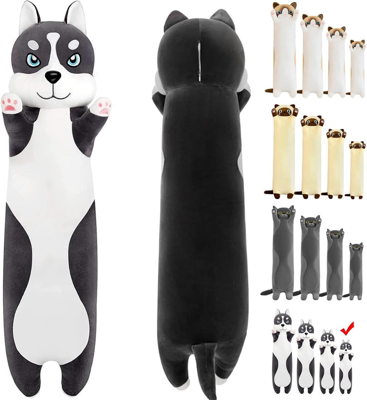 LEcylankEr Husky Kuscheltier 50/70/90/110 cm Weicher Kuscheltier Hund, Hunde Plüschtier Kissen, Husk