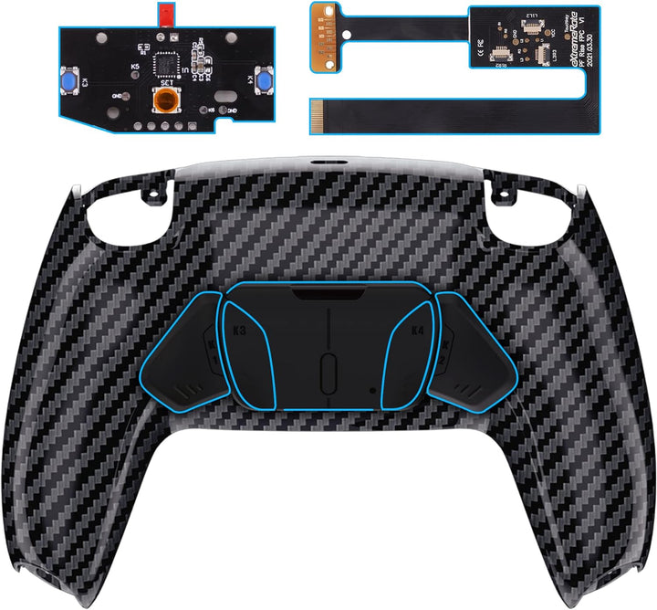 eXtremeRate Programmierbar RISE4 Remap Kit für ps5 Controller BDM-010/020,Remap Board&Rückplate Gehä