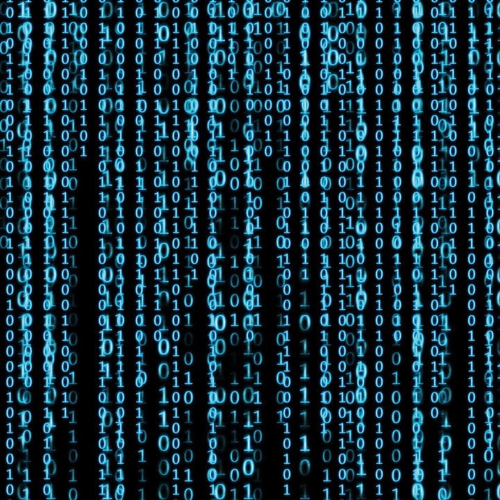 Pixxprint Glasbild | Wandbild auf Echtglas | Matrix | 50x50 cm | inkl. Aufhängung und Abstandshalter