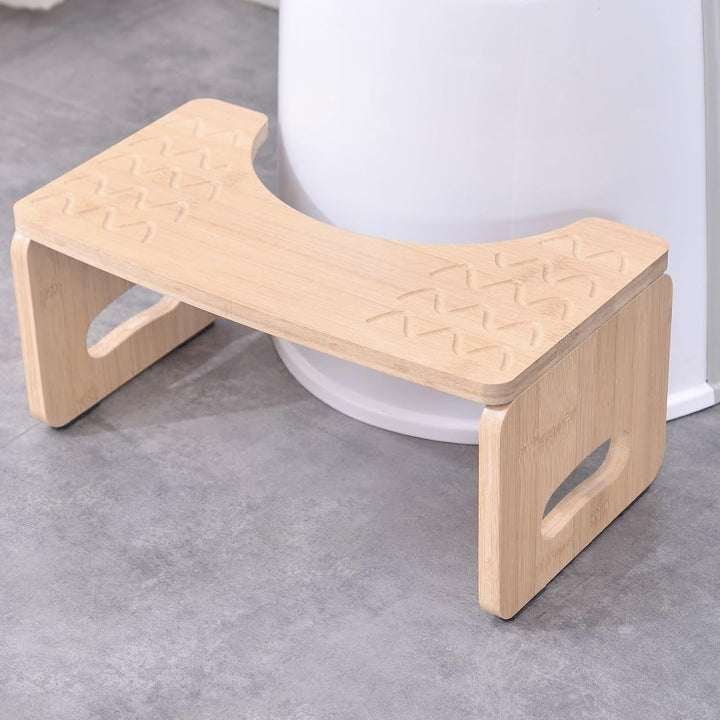 Bambus Toilettenhocker Erwachsene, Klappbar Toilettenhocker, Klohocker WC Hocker Badhocker Holz Gesu