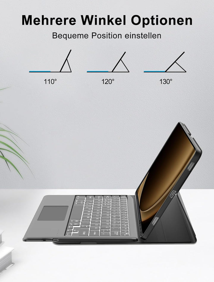 Tastatur Hülle für Samsung Galaxy Tab S10 FE 10.9 Zoll, Kompatibel Samsung Galaxy Tab S9 FE, 7 Farbe