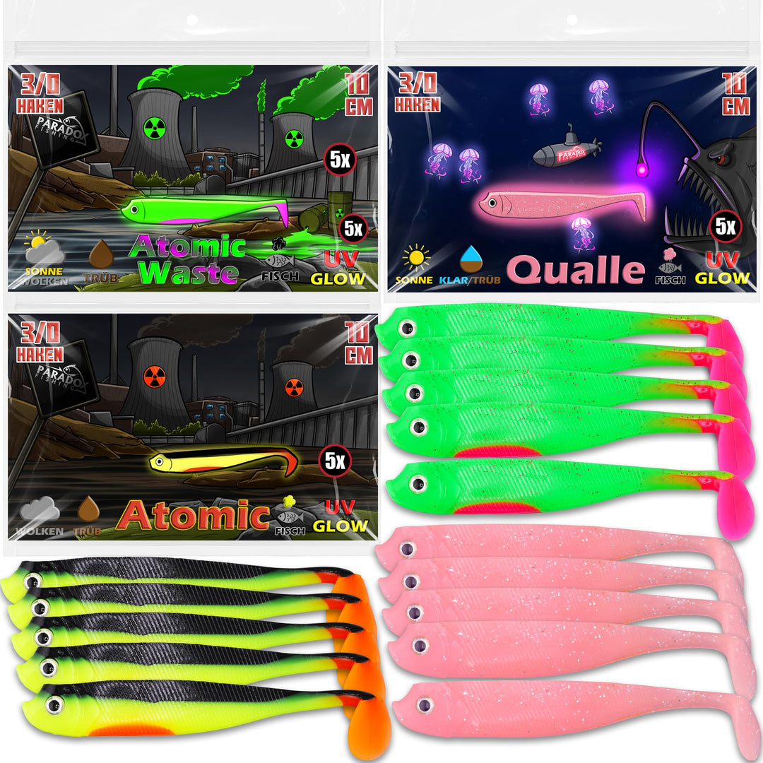 Gummifische 7,5cm 10cm 13cm - Zanderköder Gummifisch Zander Köder Gummifische Set Barschköder Barsch
