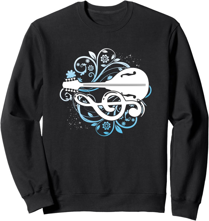 Mandoline Spieler Notenschlüssel Bluegrass Countrymusik Sweatshirt