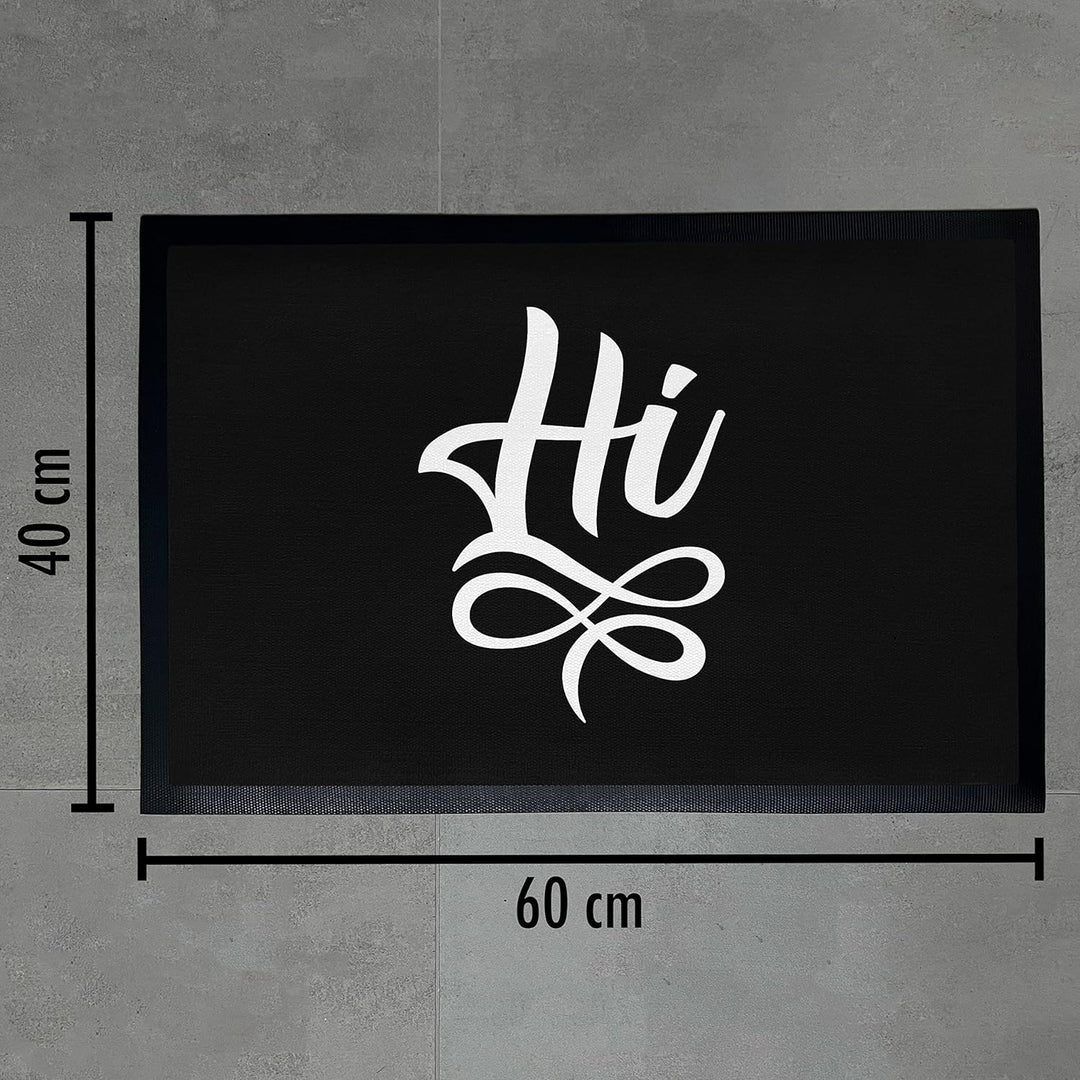 Trendation - Hi Fussmatte Geschenk Spruch Lustig Aussen und Innenbereich 60x40 cm