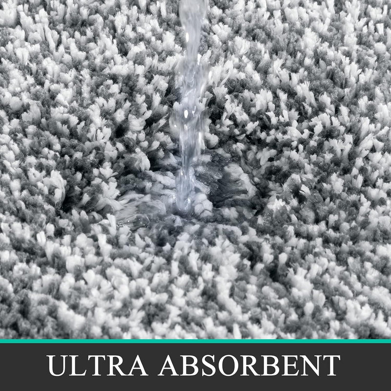 Pauwer Ultra Dicker Badteppich Set 3 Teilig Weich Hochflor Duschteppich Badematte Toilettenmatte Mas