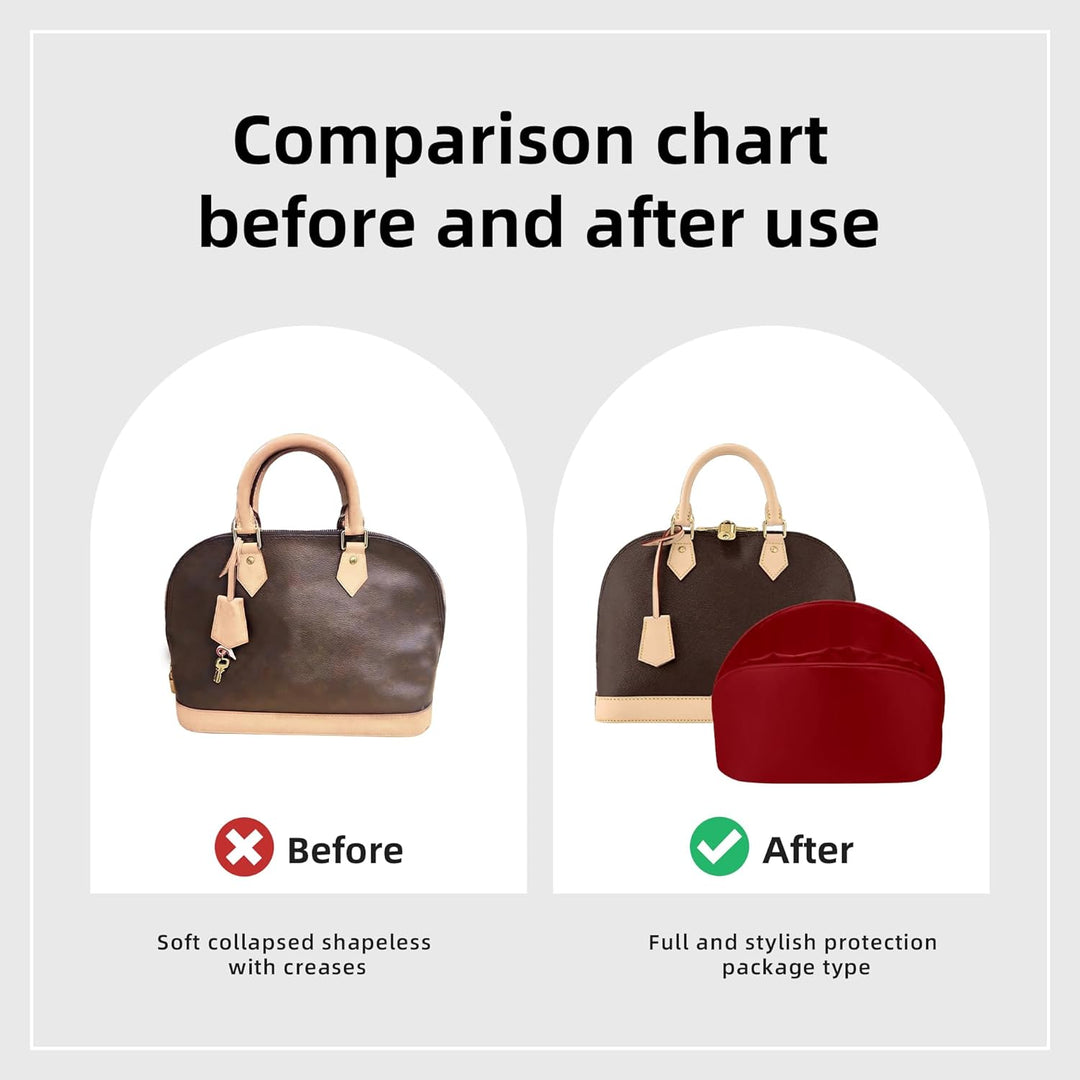 DGAZ Taschen Organizer Einsatz, Seide Innentasche für Alma BB/PM/MM, Leicht Taschenorganizer Shaper