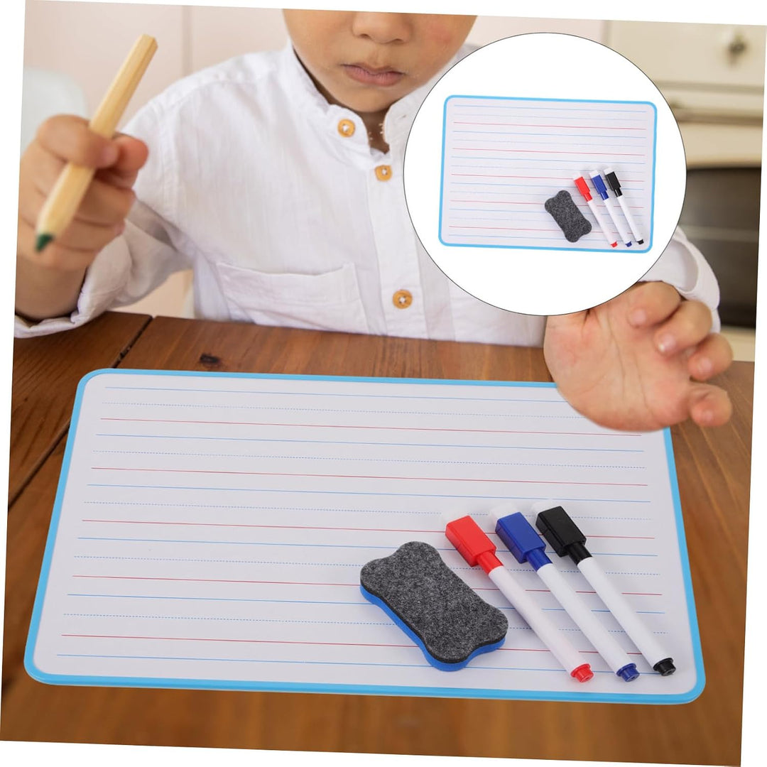 Supvox Doppelseitige Linierte Whiteboard-tafel aus Kunststoff für Kinder, Tragbar und Wiederverwendb