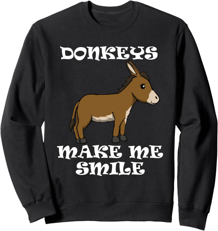 Bauernhof Tier Baby Esel machen mich lächeln Sweatshirt